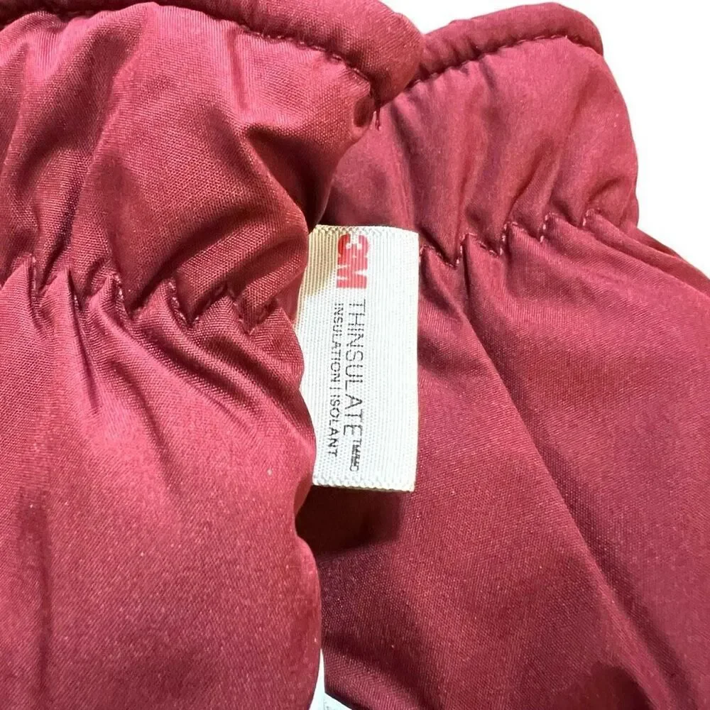 NEW Cat & Jack Baby Burgundy Snow Mittens 12-24M